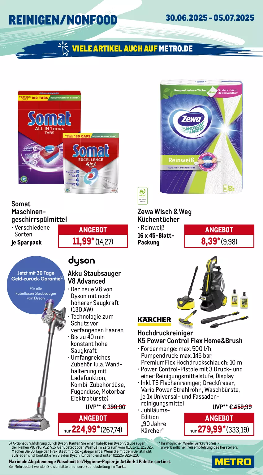 Aktueller Prospekt Metro - Wochen-Angebote - von 30.06 bis 05.07.2025 - strona 15 - produkty: akku, angebot, Apple, Birnen, bourbon, burgunder, bürste, cuvée, dell, Dyson, eis, Elektro, elle, flasche, freixenet, frucht, früchte, früchten, geschirr, geschirrspülmittel, getränk, getränke, hochdruckreiniger, honig, jim beam, Jubiläums, käfer, Kärcher, kraft, küche, Küchen, küchentücher, mac, Metro, Palette, papier, pfirsich, pfirsiche, Pinot, pinot grigio, reiniger, Reinigung, Reinigungsmittel, reis, riesling, schlauch, schwarzriesling, somat, spätburgunder, spülmittel, staubsauger, teller, Ti, Tiere, trolli, trollinger, tücher, wandhalterung, waschmittel, whisky, zewa