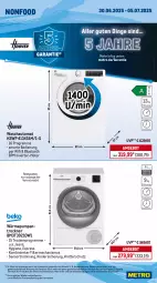 Gazetka promocyjna Metro - Wochen-Angebote - Gazetka - ważna od 05.07 do 05.07.2025 - strona 19 - produkty: angebot, auer, auto, eis, Elektro, elle, jeans, Kinder, küche, Küchen, küchenmaschine, latte, LG, Metro, milch, reis, rum, Schere, schoko, schokolade, Spektrum, teller, Ti, Trockner, Waage, wärmepumpentrockner