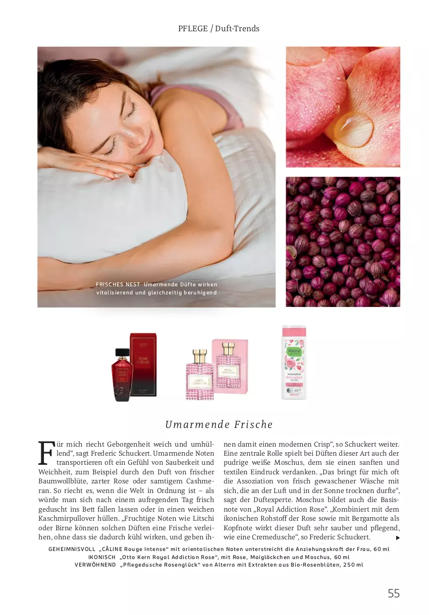 Aktueller Prospekt Rossmann - Prospekte - von 28.09.2026 bis 03.01.2027 - strona 55 - produkty: alterra, Bau, Bergamotte, bett, bio, Blüte, creme, cremedusche, dusche, eis, frucht, kraft, Mode, Otto kern, pflegedusche, Pullover, ring, rosen, rouge, Sport, Ti, Tiere, vita, vitalis