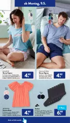 Gazetka promocyjna AldiSud - ALDI Aktuell - Gazetka - ważna od 14.05 do 14.05.2022 - strona 18 - produkty: aldi, Bau, baumwolle, bluse, dell, ecovero, elle, lenzing, Mode, Pyjama, shorty, shorty-pyjama, socken, Ti, wolle