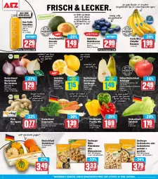 Gazetka promocyjna Aez - Prospekte - Gazetka - ważna od 19.09 do 19.09.2026 - strona 2 - produkty: auer, aufstrich, aus dem kühlregal, avocado, banane, bananen, beere, beeren, Berger, beutel, bio, Birnen, braten, brot, brotaufstrich, butter, Cashew, cashewkerne, chiquita, discount, eintöpfe, eis, elle, flasche, früchte, grill, heidelbeere, heidelbeeren, ingwer, korb, kühlregal, Kürbis, mac, nuss, paprika, paprika mix, pasta, petersilie, pinienkerne, regal, reis, rwe, saft, salat, salz, Schal, Schale, seeberger, smoothie, smoothies, snack, spitzkohl, suppe, suppen, tafeläpfel, tafelbirnen, Ti, tisch, true fruits, vita, Vitamine, walnuss, walnusskerne, zitrone, zitronen, ZTE, zwiebel, zwiebeln