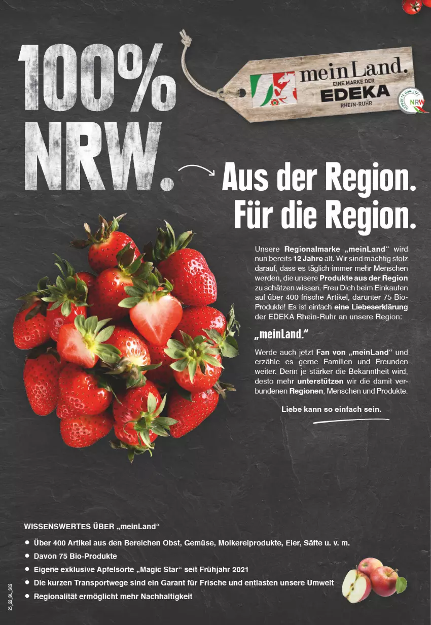 Aktueller Prospekt Edeka - Angebote der Woche - von 20.06 bis 25.06.2022 - strona 2 - produkty: apfel, bio, deka, eier, erde, molkereiprodukte, obst, säfte, Sport, Ti, uhr