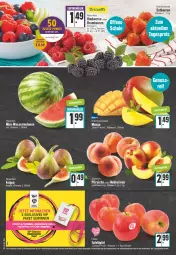 Gazetka promocyjna Edeka - Angebote der Woche - Gazetka - ważna od 25.06 do 25.06.2022 - strona 4 - produkty: beere, beeren, brombeere, brombeeren, eis, erdbeere, erdbeeren, Feigen, fleisch, himbeer, himbeere, himbeeren, LG, melone, melonen, Nektar, nektarinen, pfirsich, pfirsiche, pfirsiche oder, Schal, Schale, tafeläpfel, wasser, wassermelone, wassermelonen