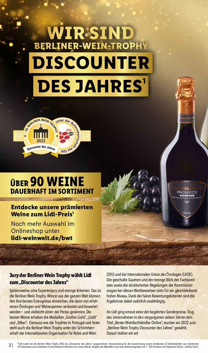 Aktueller Prospekt Lidl - Lidl Weinstraße - von 19.09 bis 15.10.2022 - strona 2 - produkty: auer, berliner, decke, discount, eis, elle, ente, erde, gin, LG, nivea, reis, tee, Ti, wein, weine