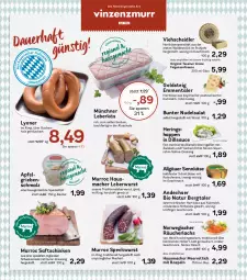 Gazetka promocyjna Aez - Prospekte - Gazetka - ważna od 05.10 do 05.10.2024 - strona 4 - produkty: apfel, auer, Becher, bio, bismarck, buch, dressing, eis, elle, emmentaler, Feigen, fleisch, frucht, gewürz, gin, goldsteig, halbfester schnittkäse, hartkäse, Hausmacher, hering, Herings, Heringshappen, Holz, Käse, lachs, leberkäs, leberwurst, LG, lyoner, mac, malz, meerrettich, milch, mit zwiebeln, natur, nudel, nudelsalat, nuss, Räucherlachs, Rettich, ring, rwe, saft, saftschinken, sahne, salat, salz, sauce, Sauerrahm, Schal, Schale, schinken, Schmalz, schnittkäse, schwein, schweine, senf, Speck, Spezi, Ti, wein, weine, wurst, Yo, zwiebel, zwiebeln