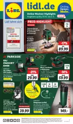 Gazetka promocyjna Lidl - Wochen-Highlights im Onlineshop - Gazetka - ważna od 05.11 do 05.11.2023 - strona 1 - produkty: akku, angebot, angebote, Bau, Behälter, eier, eis, elle, Holz, kompressor, ladegerät, ndk, Parkside, reis, rel, Schal, Schale, telefon, teller, Ti, tisch, Tischbohrmaschine, Trockensauger, uhr