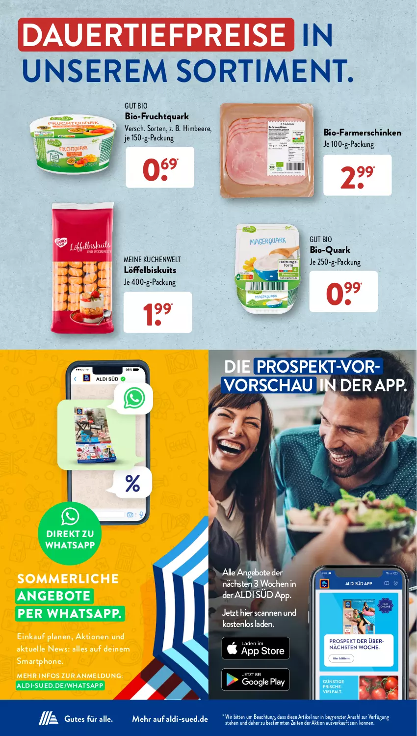 Aktueller Prospekt AldiSud - NÄCHSTE WOCHE - von 14.08 bis 19.08.2023 - strona 3 - produkty: aldi, angebot, angebote, auer, beere, bio, dauertiefpreis, eis, elle, farmerschinken, frucht, Fruchtquark, himbeer, himbeere, je 250-g-packung, kuchen, Löffel, Löffelbiskuits, merl, quark, reis, schinken, smartphone, Ti, tiefpreis, ZTE