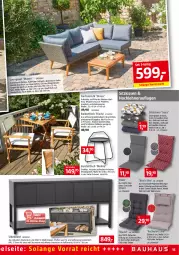 Gazetka promocyjna Bauhaus - Prospekte - Gazetka - ważna od 02.07 do 02.07.2022 - strona 15 - produkty: Bau, beistelltisch, chili, Couch, couchtisch, eis, ente, Garten, gartenstuhl, Holz, HP, kissen, latte, leine, LG, loungeset, reifen, Rückenkissen, sideboard, sitzkissen, Sofa, stuhl, Ti, tisch, wein