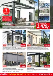 Gazetka promocyjna Bauhaus - Prospekte - Gazetka - ważna od 02.07 do 02.07.2022 - strona 23 - produkty: aluminiumgestell, Bau, beleuchtung, Bona, eis, elle, fenster, Garten, lack, led-beleuchtung, reis, rwe, Teleskop, Terrassenüberdachung, Ti, tuc, wasser