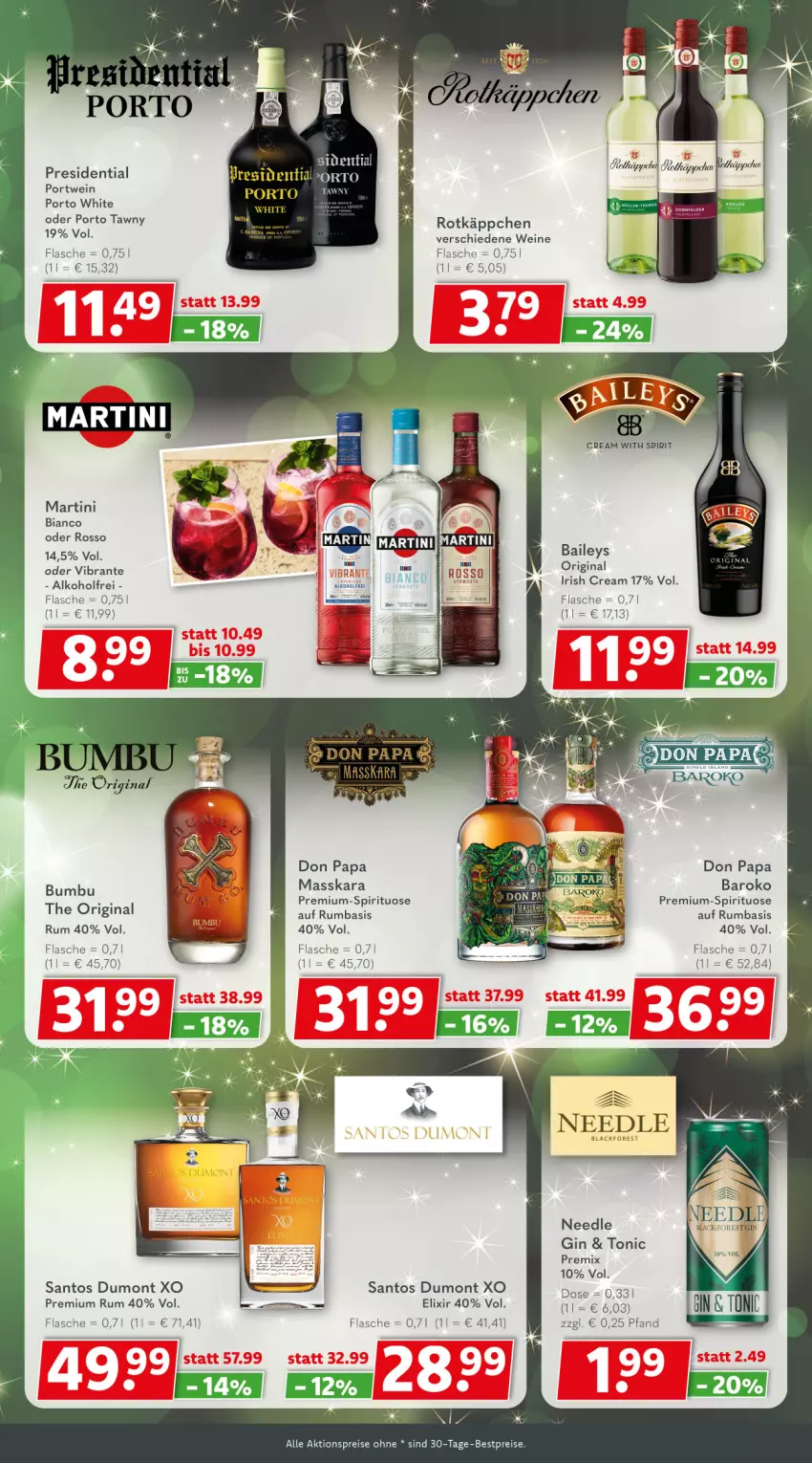 Aktueller Prospekt Getraenkeland - von 23.11 bis 05.12.2025 - strona 9 - produkty: aktionspreis, alkohol, baileys, bestpreis, bestpreise, Bumbu, eis, Elan, flasche, gin, irish cream, lack, martini, Portwein, reis, rotkäppchen, rum, Ti, tonic, wein, weine