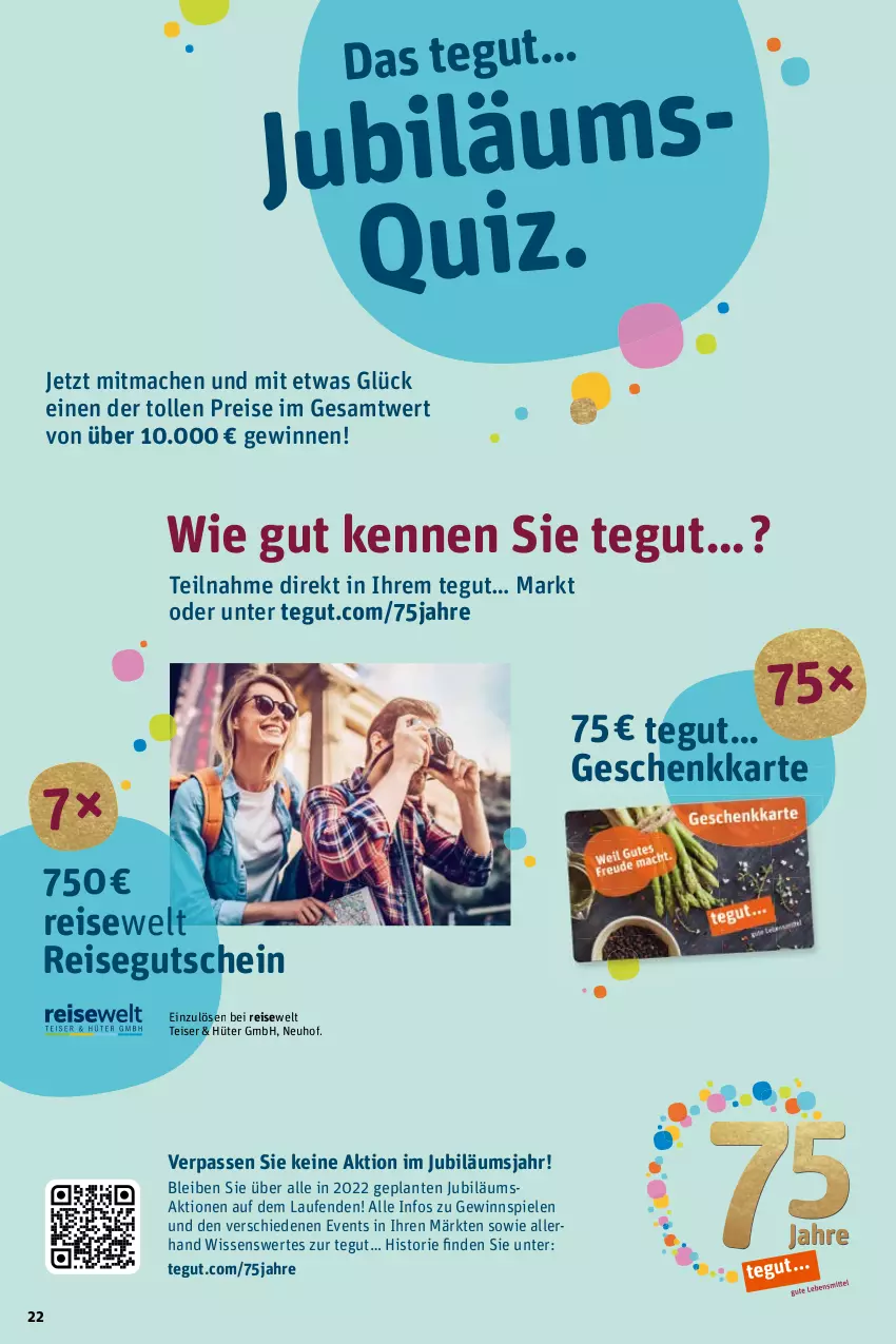 Aktueller Prospekt Tegut - Angebote der Woche - von 17.01 bis 22.01.2022 - strona 24 - produkty: eis, gewinnspiel, gutschein, Jubiläums, Laufen, mac, reis, Spiele, Ti