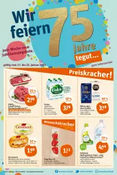 Gazetka promocyjna Tegut - Angebote der Woche - Gazetka - ważna od 22.01 do 22.01.2022 - strona 3 - produkty: Alwa, angebot, angebote, dekoration, eis, ente, flasche, fleisch, géramont, hackfleisch, kaffee, Käse, landprimus, mineralwasser, natürliches mineralwasser, paprika, rind, rinder, rinderhackfleisch, Soda, Ti, volvic, waschmittel, wasser, weichkäse