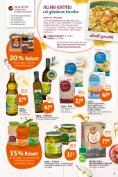 Gazetka promocyjna Tegut - Angebote der Woche - Gazetka - ważna od 22.01 do 22.01.2022 - strona 5 - produkty: apfel, apfelsaft, bio, bioland, braten, Brühe, chili, curry, direktsaft, eis, flasche, frutti di mare, garnelen, Gemüsebrühe, Gemüsekonserve, gewürz, Gewürzgurke, gewürzgurken, gurke, gurken, Hefe, ingwer, knoblauch, Konserven, leine, mac, mais, messer, natur, obst, olive, oliven, olivenöl, prawns, rapsöl, reis, rezept, riesengarnelen, saft, salz, Ti, zucchini