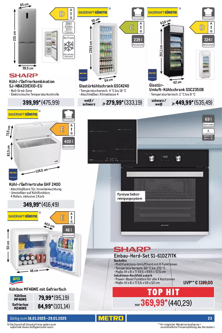 Aktueller Prospekt Metro - Food-Nonfood - von 16.01 bis 29.01.2025 - strona 23 - produkty: akku, auer, auto, backofen, Bau, beleuchtung, bett, Betten, body, bürste, bürsten, eis, Elektro, elle, ente, Fußmatte, garraum, Gefrierbox, gefrierfach, gefrierkombination, Glastür, haartrockner, handstaubsauger, Hartbodenreiniger, Intel, kissen, kochfeld, korb, kraft, kühlbox, kühlschrank, lack, latte, matratze, matratzen, möbel, Ofen, oral-b, reiniger, Reinigung, reis, Ria, rum, Schal, Schrank, Spektrum, staubsauger, teller, teppich, teppiche, Ti, timer, tisch, Trockner, Warmluftbürste, wasser