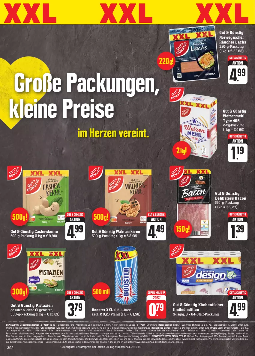 Aktueller Prospekt E Center - Angebote der Woche - von 18.09 bis 23.09.2023 - strona 30 - produkty: Abtei, angebot, angebote, Astra, bacon, Cashew, cashewkerne, deka, deutschlandcard, eis, fleisch, küche, Küchen, küchentücher, lachs, leine, mehl, nuss, pistazien, reis, rwe, salz, südwest, super-knüller, telefon, Ti, tücher, type 405, walnuss, walnusskerne, weizenmehl, wurst, ZTE