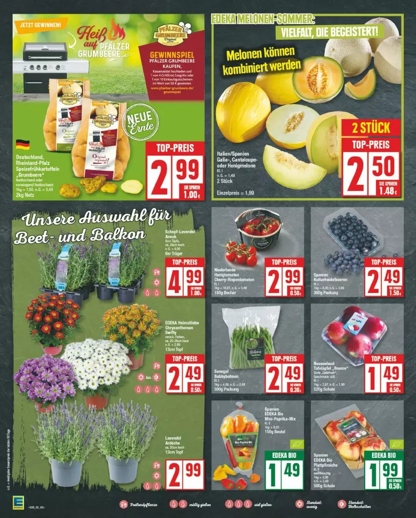 Aktueller Prospekt Edeka - Prospekte - von 24.06 bis 29.06.2024 - strona 2 - produkty: beere, deka, eis, melone, melonen, reis, rum, top-preis