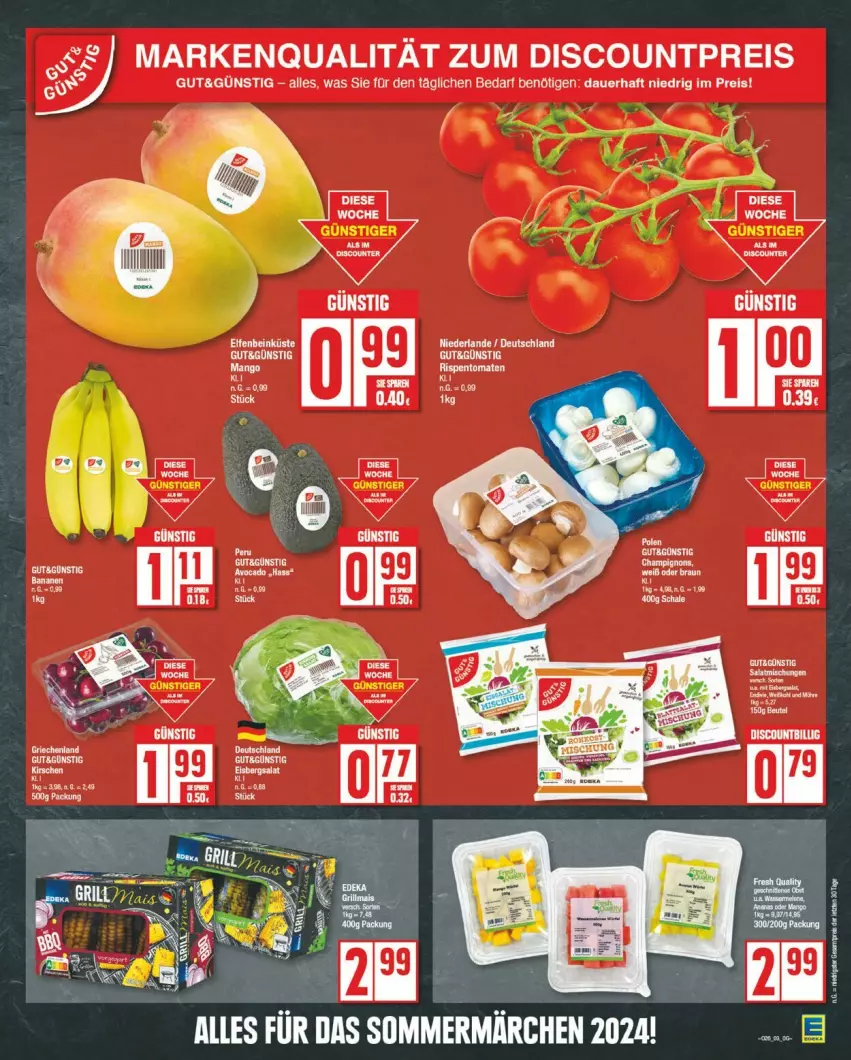 Aktueller Prospekt Edeka - Prospekte - von 24.06 bis 29.06.2024 - strona 3 - produkty: auer, discount, eis, reis, tee, Ti