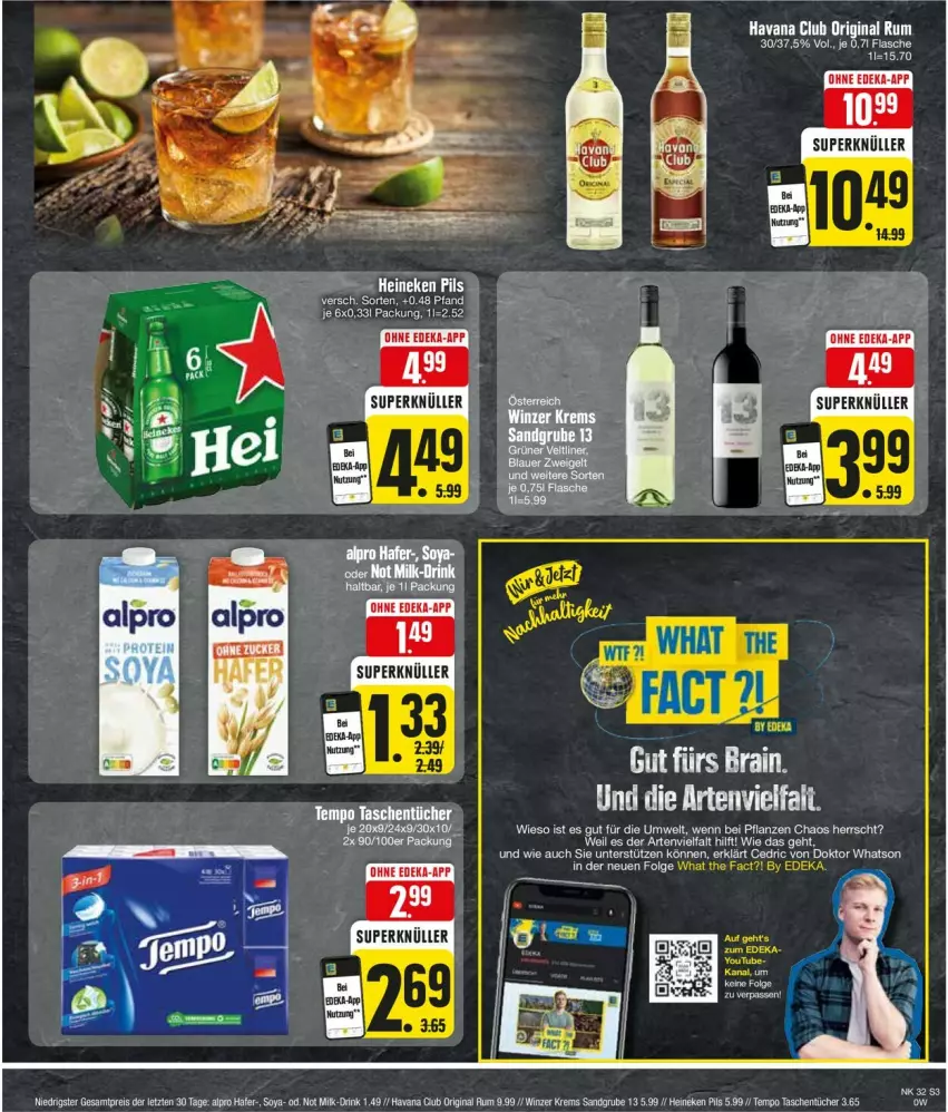 Aktueller Prospekt Edeka - Prospekte - von 05.08 bis 10.08.2024 - strona 3 - produkty: gin, Havana Club, LG, pflanze, pflanzen, rum, Tasche, taschen, taschentücher, tee, Tempo, tücher, ZTE