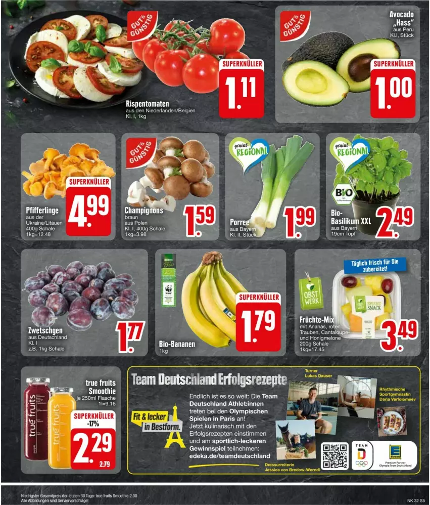 Aktueller Prospekt Edeka - Prospekte - von 05.08 bis 10.08.2024 - strona 5 - produkty: asti, banane, bananen, bio, bio-bananen, deka, eis, elle, LG, reis, rezept, rezepte, rispentomaten, Schal, Schale, smoothie, Spiele, Sport, Ti, tomate, tomaten, ZTE