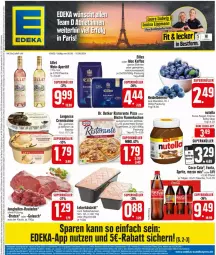 Gazetka promocyjna Edeka - Prospekte - Gazetka - ważna od 10.08 do 10.08.2024 - strona 1 - produkty: aperitif, beere, beeren, bohne, bohnen, braten, coca-cola, cola, cremissimo, deka, Dr. Oetker, eis, fanta, flammkuchen, flasche, gulasch, heidelbeere, heidelbeeren, jungbullen, kaffee, kuchen, lamm, langnese, lillet, Mezzo Mix, nutella, pizza, ristorante, ristorante pizza, rouladen, Schal, Schale, sim, sprite, Ti, wein