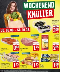 Gazetka promocyjna Edeka - Prospekte - Gazetka - ważna od 10.08 do 10.08.2024 - strona 26 - produkty: Abtei, baguette, Becher, beutel, bratwurst, bruno gelato, burger, deka, eis, emmentaler, mac, meggle, Nackensteak, regensburger, ring, schwein, steak, tafelspitz, Ti, wein, wurst