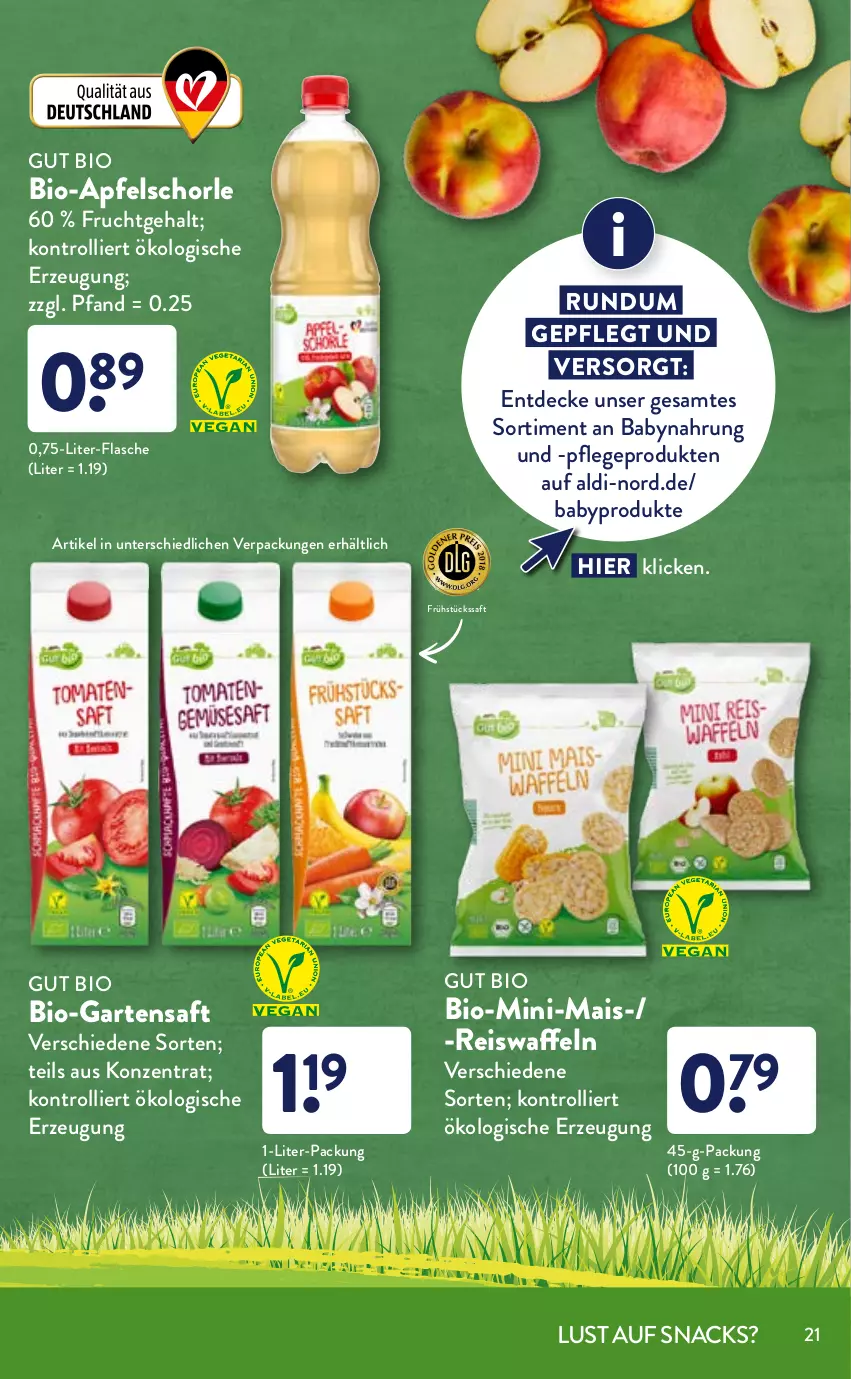 Aktueller Prospekt Aldi Nord - Bio-Sortiment - von 21.08 bis 31.08.2021 - strona 21