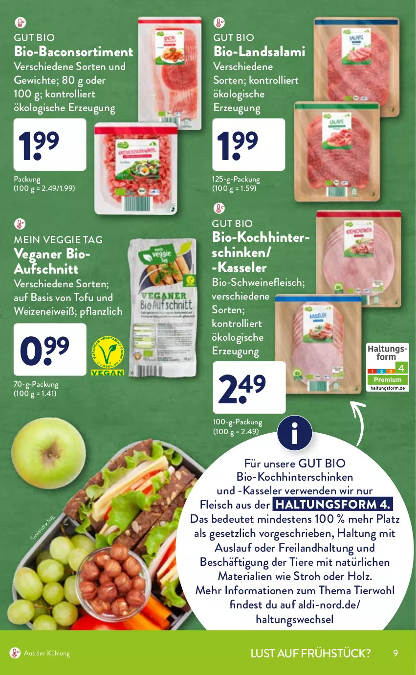 Aktueller Prospekt Aldi Nord - Bio-Sortiment - von 21.08 bis 31.08.2021 - strona 9