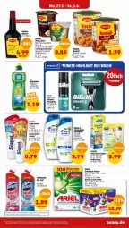 Gazetka promocyjna Penny - Prospekte - Gazetka - ważna od 01.06 do 01.06.2024 - strona 23 - produkty: ariel, chili, creme, domestos, gillette, gin, maggi, maggi würze, Maske, nudel, nudeln, Pods, Rauch, ravioli, rwe, sauce, scholl, shampoo, Signal, spinat, spülmittel, terrine, Ti, wc-gel, zahncreme