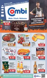 Gazetka promocyjna Combi - Prospekte - Gazetka - ważna od 23.04 do 23.04.2022 - strona 1 - produkty: Arnica, Becher, beutel, Cap, captain morgan, chips, chipsfrisch, curry, Dr. Oetker, eis, elle, ente, erdnuss, flasche, flippies, funny-frisch, gewürz, gin, grevensteiner, grill, holländischer schnittkäse, Käse, lebensmittel, meica, milch, milchreis, Müller, Nackensteak, nackensteaks, natur, nuss, pizza, pizza tradizionale, reis, Schal, Schale, schnittkäse, schwein, steak, steaks, steiner, tafeläpfel, Ti, tradizionale, valensina, wein