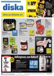 Gazetka promocyjna Diska - Prospekte - Gazetka - ważna od 30.09 do 30.09.2023 - strona 1 - produkty: aktionspreis, angebot, angebote, auto, Bau, Becher, beere, beeren, bier, butter, chips, deka, eis, ente, erdbeere, erdbeeren, ferrero, geback, gutschein, hähnchenschenkel, henkel, kaffee, kaffeegenuss, kaffeemaschine, meggle, melitta, nuss, nutella, reis, salz, Schal, Schale, schenkel, schoko, schokolade, Schütze, Streichzart, tee, Ti, tisch, ZTE