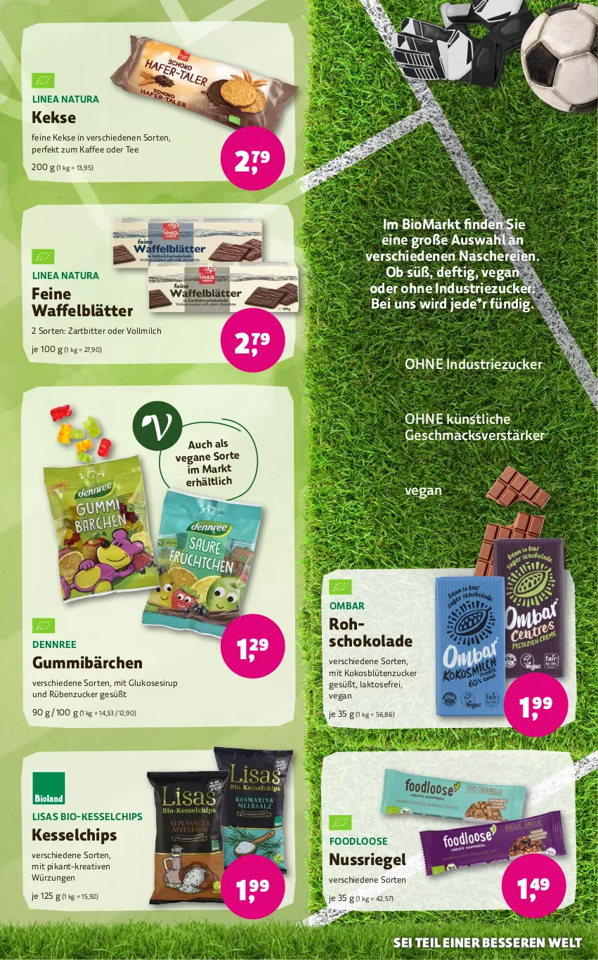 Aktueller Prospekt Denns Biomarkt - von 05.06 bis 18.06.2024 - strona 7 - produkty: bio, Blüte, chips, dennree, kaffee, keks, kekse, kokos, linea natura, Loose, mac, milch, natur, natura, nuss, nussriegel, riegel, Schere, schoko, schokolade, sirup, tee, Ti, vollmilch, zucker