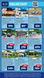 Gazetka promocyjna AldiSud - ALDI Aktuell - Gazetka - ważna od 23.04 do 23.04.2022 - strona 22 - produkty: aldi, alle artikel ohne dekoration, aluminiumgestell, angebot, angebote, auer, auto, Bank, Bau, bett, dekoration, edelstahl, eis, ente, erde, Garten, gartenliege, gin, hering, HP, kissen, Liege, lounge-set, ndk, pavillon, reis, ring, rwe, schirme, schirmständer, schrauben, sessel, sitzbank, sitzkissen, Sofa, sonnenschirm, sonnenschutz, Ti, tisch, uhr, uv-schutz, wasser
