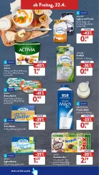 Gazetka promocyjna AldiSud - ALDI Aktuell - Gazetka - ważna od 23.04 do 23.04.2022 - strona 38 - produkty: activia, aldi, aufstrich, Becher, beere, brot, brotaufstrich, butter, cerealien, danone, eis, erdbeere, frische milch, frucht, je 250-g-packung, joghur, joghurt, kirsch, kirsche, landliebe, landliebe joghurt, maracuja, meggle, milch, nestlé, paprika, peperoni, Peroni, pfirsich, reis, Ti, weihenstephan