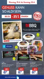 Gazetka promocyjna AldiSud - ALDI Aktuell - Gazetka - ważna od 23.04 do 23.04.2022 - strona 4 - produkty: aldi, baguette, butter, Coleslaw, eis, grill, gurke, gurken, gurkensalat, ilag, Kraut, krautsalat, LG, möhren, nuss, paprika, reis, salat, Ti