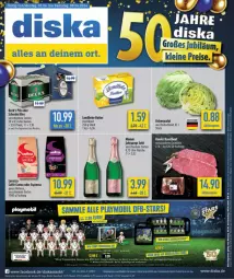 Gazetka promocyjna Diska - Gazetka - ważna od 01.06 do 01.06.2024 - strona 1 - produkty: aktionspreis, angebot, angebote, beck's, bier, bohne, bohnen, brot, butter, deka, eis, eisbergsalat, erde, espresso, landliebe, mumm, nuss, oder espresso, pils, reis, rind, rinder, salat, sekt, Streichzart, tee, Ti, ZTE