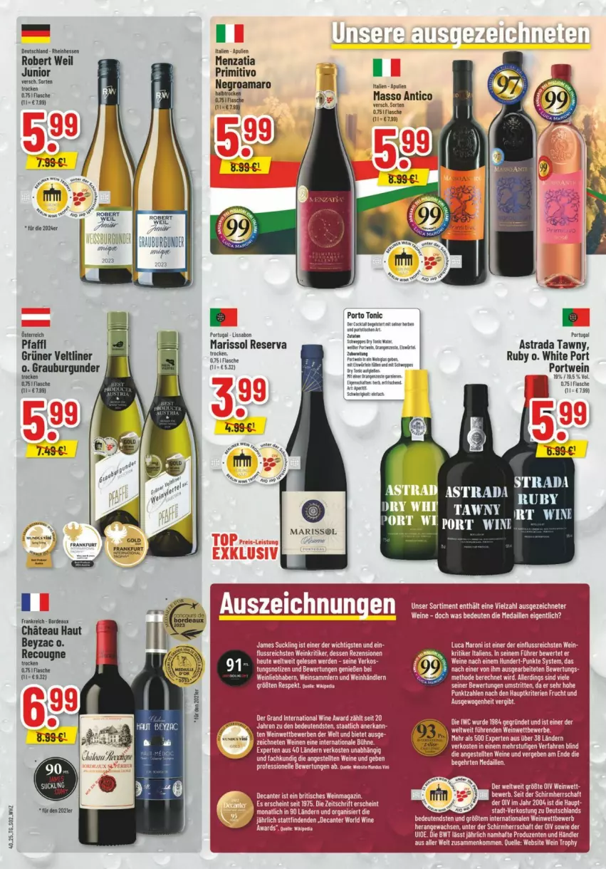 Aktueller Prospekt Trinkgut - Prospekte - von 28.09 bis 04.10.2025 - strona 5 - produkty: amaro, Astra, elle, flasche, HP, Portwein, primitivo, Rana, Schere, tee, Ti, tonic, wein, weine