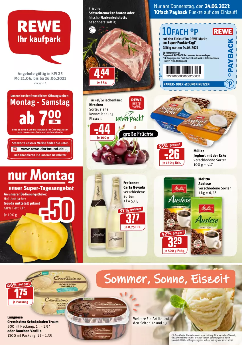 Aktueller Prospekt Rewe - REWE Ihr Kaufpark - von 21.06 bis 26.06.2021 - strona 1