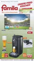 Gazetka promocyjna Famila - Prospekte - Gazetka - ważna od 01.06 do 01.06.2024 - strona 1 - produkty: akku, angebot, angebote, auto, Betriebssystem, bier, dvb, DVB-T, E-Bike, eis, elle, felgen, gabel, Garten, Gläser, HDMI, jever, lautsprecher, led tv, LG, Mode, Philips, Reinigung, reis, rel, Ria, Schal, smart tv, teller, Ti, tisch, uhd, usb, Weste, Wild