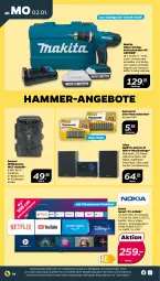 Gazetka promocyjna Netto - Woche 1 - Gazetka - ważna od 07.01 do 07.01.2023 - strona 14 - produkty: akku, Akku-Schlagbohrschrauber, Android TV, angebot, angebote, auer, batterie, batterien, Bohrschrauber, buch, CD player, deo, disney, dvb, fernbedienung, HP, kamera, koffer, kopfhörer, ladegerät, Makita, netflix, nokia, panasonic, Radio, schnellladegerät, Sport, Ti, usb, wasser, Wild, Wildkamera, ZTE