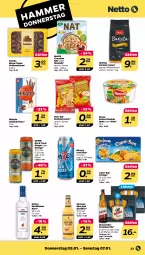 Gazetka promocyjna Netto - Woche 1 - Gazetka - ważna od 07.01 do 07.01.2023 - strona 23 - produkty: bohne, bohnen, Cap, capri-sun, cerealien, eier, eierlikör, gin, ginger, hasseröder, kaffee, kaffeebohnen, KnabberSnack, korn, likör, melitta, mikado, Mixer, mixery, nesquik, nestlé, nudel, nudeln, orange, pils, pom-bär, premium pils, rind, snack, Ti, tonic