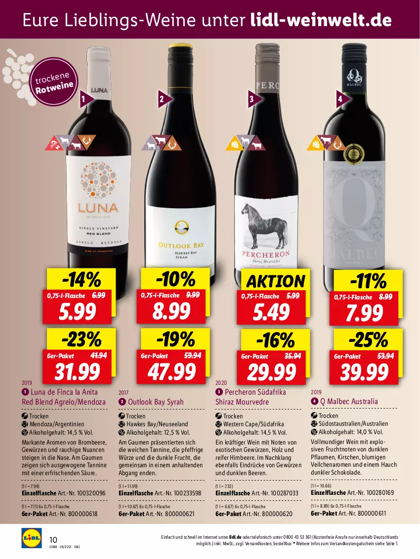 Aktueller Prospekt Lidl - Beste Weine für jeden Anlass - von 27.08 bis 30.09.2021 - strona 10