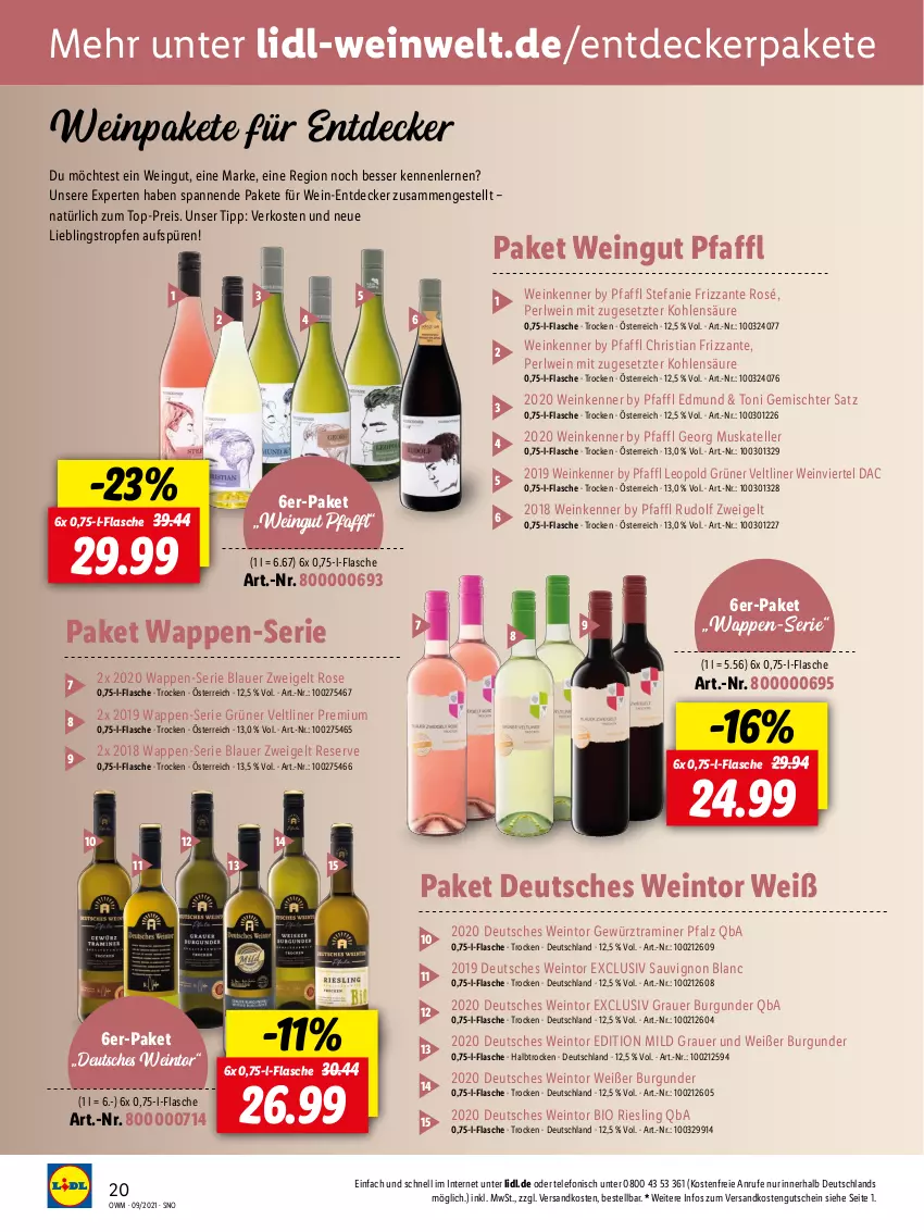 Aktueller Prospekt Lidl - Beste Weine für jeden Anlass - von 27.08 bis 30.09.2021 - strona 20