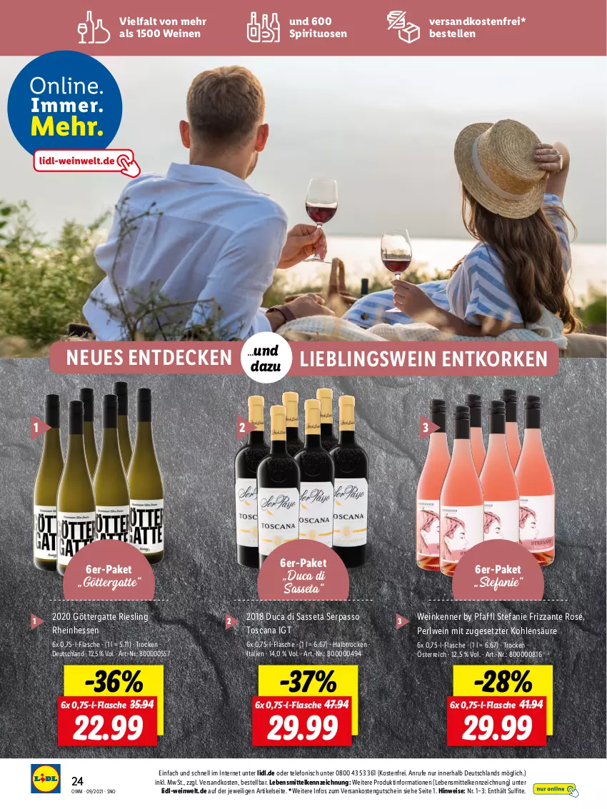 Aktueller Prospekt Lidl - Beste Weine für jeden Anlass - von 27.08 bis 30.09.2021 - strona 24