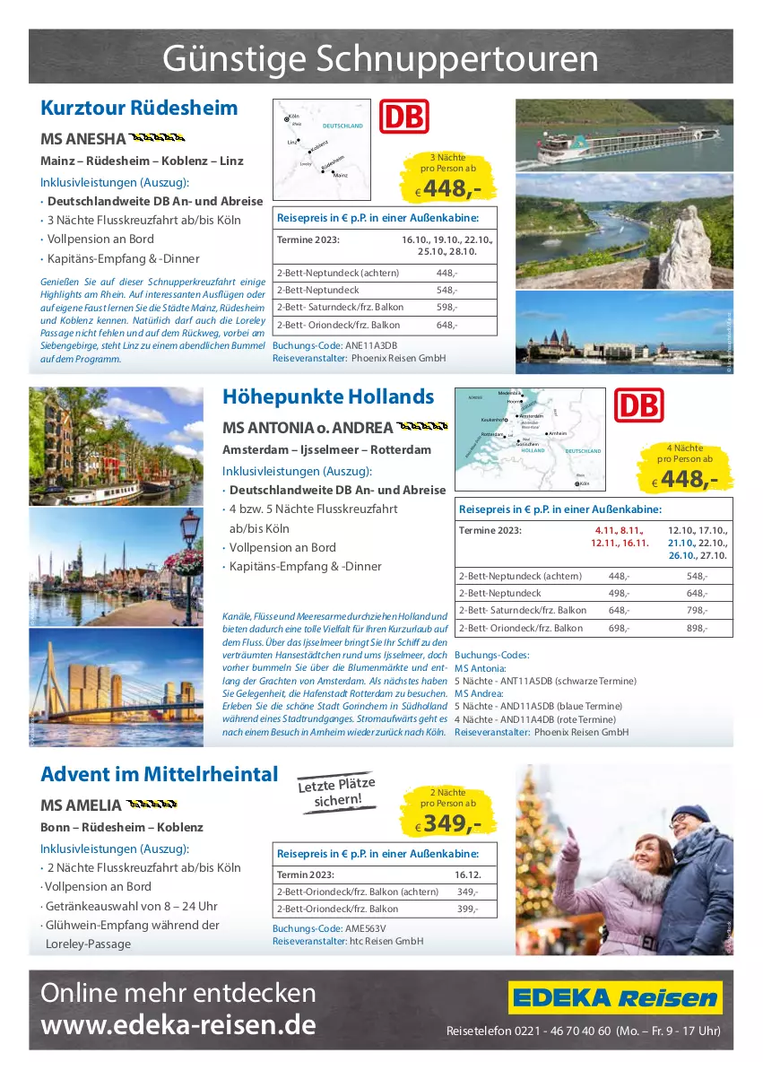 Aktueller Prospekt Edeka - Angebote der Woche - von 09.10 bis 14.10.2023 - strona 56 - produkty: aust, bett, blume, blumen, Brei, buch, decke, deka, eis, getränk, getränke, Glühwein, inklusivleistungen, reis, reiseveranstalter, rel, resa, ring, SANTE, telefon, Ti, uhr, wein, ZTE