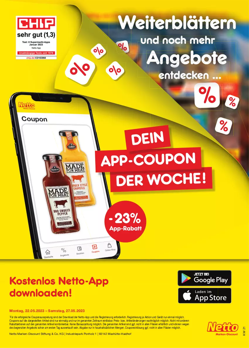 Aktueller Prospekt Netto Marken-Discount - Filial-Angebote - von 22.05 bis 27.05.2023 - strona 45 - produkty: angebot, angebote, coupon, coupons, decke, discount, eis, Holz, LG, marken-discount, reis, Ti, ZTE