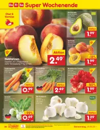 Gazetka promocyjna Netto Marken-Discount - Filial-Angebote - Gazetka - ważna od 27.05 do 27.05.2023 - strona 36 - produkty: aprikose, aprikosen, avocado, bestpreis, bio, Bundmöhren, eis, fleisch, knoblauch, kohlrabi, möhren, ndk, Nektar, nektarinen, obst, pflaume, pflaumen, reis, Schal, Schale, suppe, suppen, Ti, tomate, tomaten