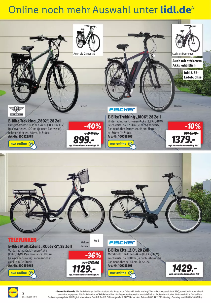 Aktueller Prospekt Lidl - Onlineshop-Highlights der Woche - von 21.06 bis 27.06.2021 - strona 2