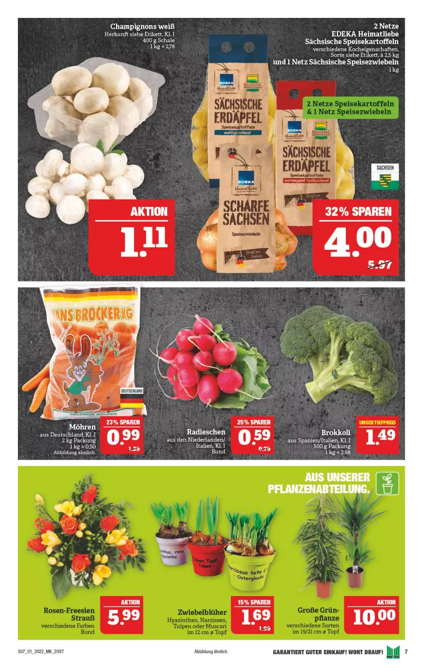 Aktueller Prospekt Marktkauf - Prospekt - von 02.01 bis 08.01.2022 - strona 11 - produkty: brokkoli, champignon, champignons, deka, eis, kartoffel, kartoffeln, möhren, radieschen, Schal, Schale, speisekartoffeln, Speisezwiebeln, tee, Ti, zwiebel, zwiebeln