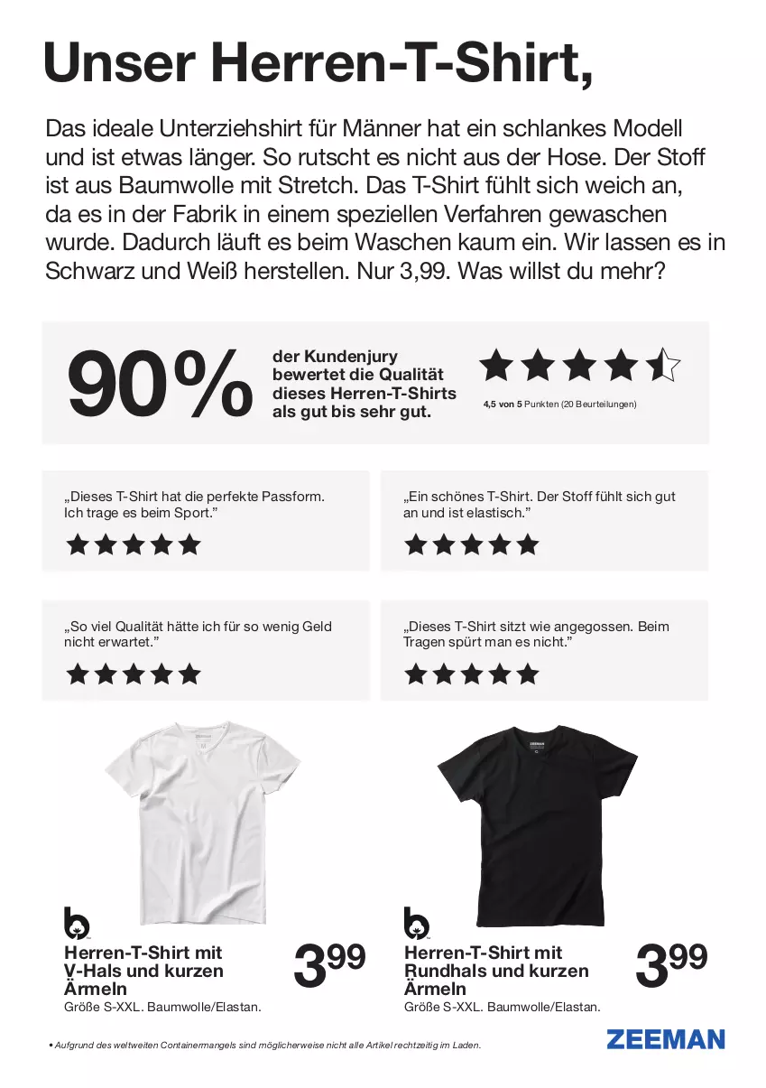 Aktueller Prospekt Zeeman - Prospekte - von 12.03 bis 25.03.2022 - strona 16 - produkty: asti, Bau, baumwolle, Container, dell, eis, elle, herren-t-shirt, hose, Mode, rwe, shirt, shirts, Spezi, Sport, T-Shirt, Ti, tisch, wolle