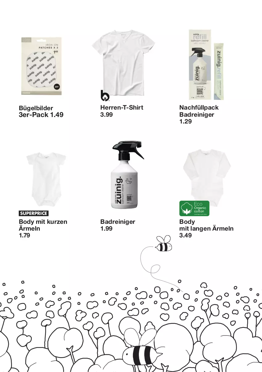 Aktueller Prospekt Zeeman - Prospekte - von 12.03 bis 25.03.2022 - strona 5 - produkty: Bad, body, bügel, herren-t-shirt, reiniger, shirt, T-Shirt